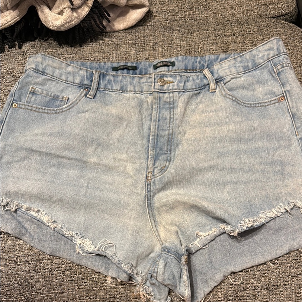 Wild Fable Blue Distressed Jean Shorts Casual